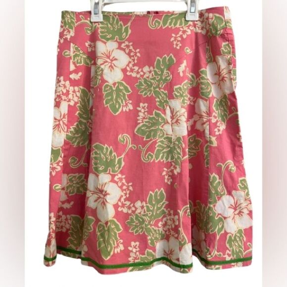 Sara Jane Pink and Green Floral Skirt - Picture 1 of 10